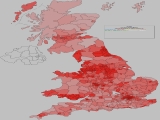 UK General Election Results - Labour percentages