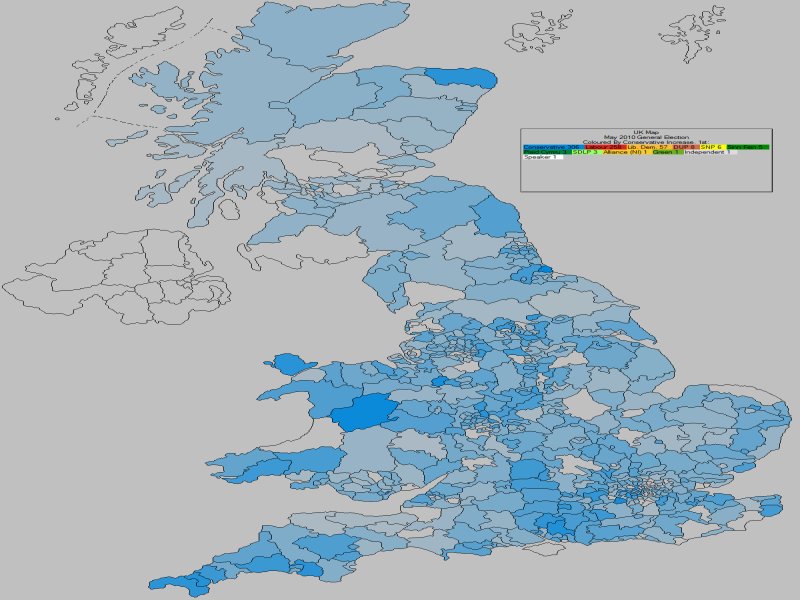 May 2010 General Election Result - Conservative Percentages