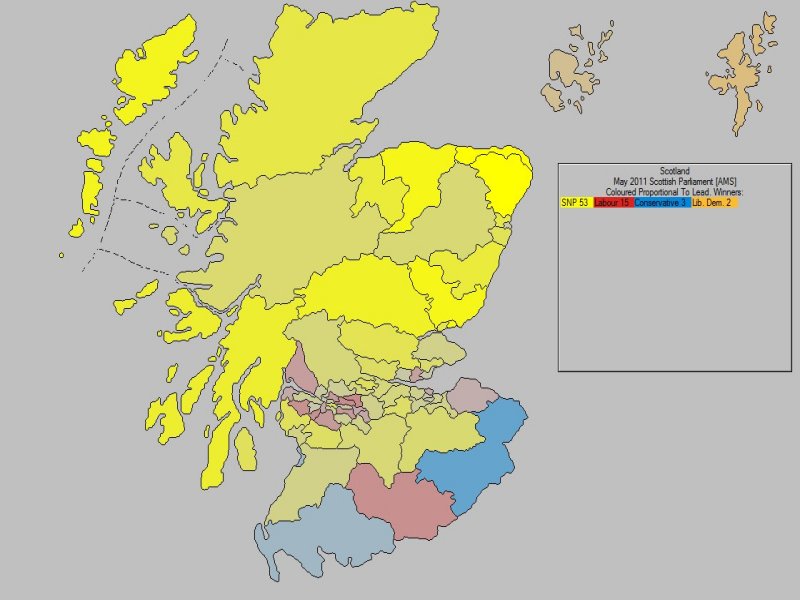 May 2011 Scottish Parliament Constituencies Result