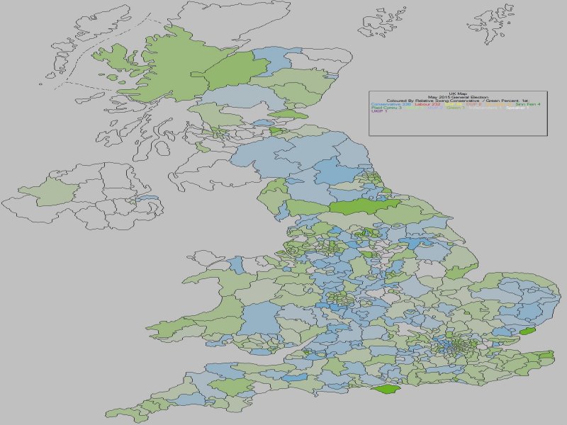 May 2015 General Election Result - Conservative Vs Green Swing