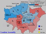 Forecast for London (2nd Place, Coloured By Percentage Lead Over 3rd)