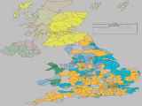 UK General Election Forecast - Coloured by most significant 'Swing To' percentage