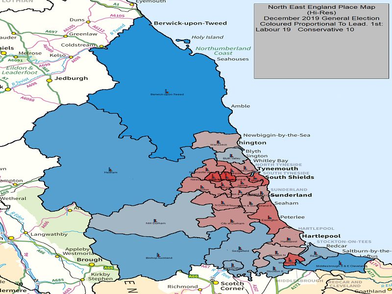 December 2019 General Election Result in NE England