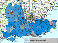 UK General Election Results for South East England