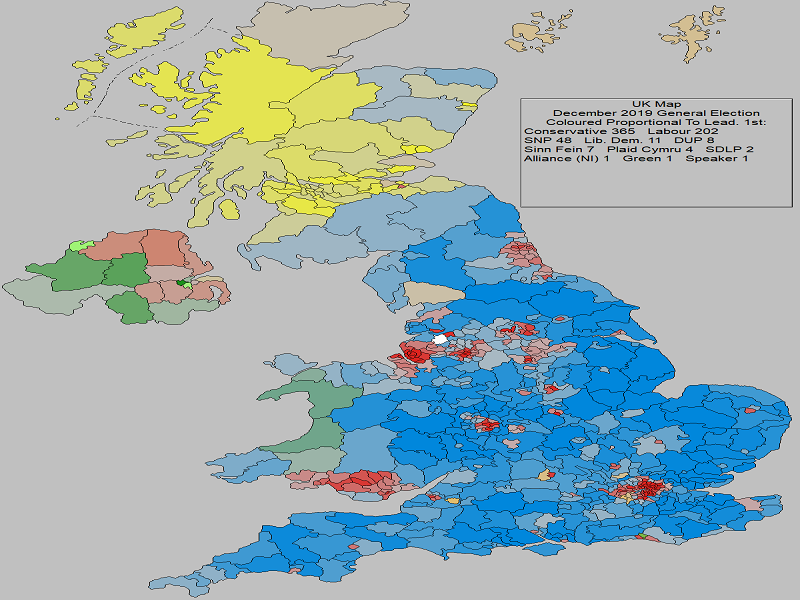 December 2019 General Election Result - United Kingdom