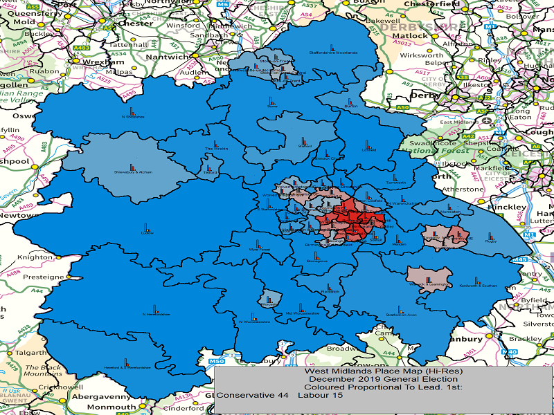 December 2019 General Election Result in West Midlands