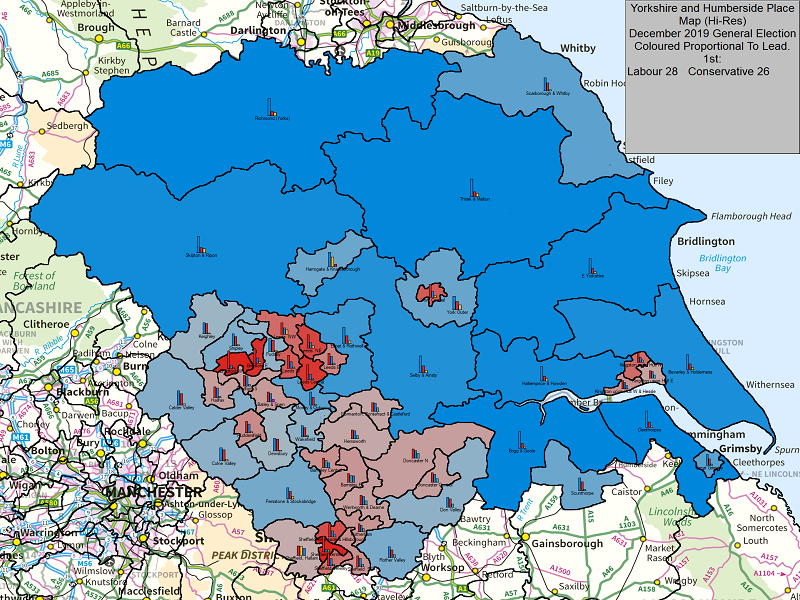 December 2019 General Election Result in Yorkshire and Humberside