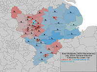UK General Election Results for East Midlands